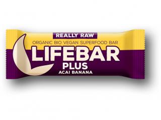 Lifebar Plus tyčinka acai s banánem BIO RAW 47g