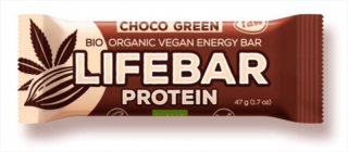 Lifebar tyčinka Protein choco green BIO RAW 47g
