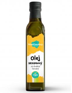 Sezamový olej lisovaný za studena Obsah: 250 ml