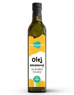 Sezamový olej lisovaný za studena Obsah: 500 ml