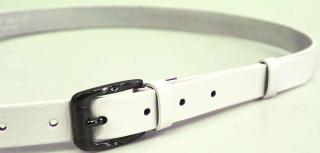 Bílý úzký dámský opasek - Penny Belts 90 cm