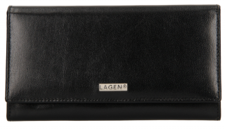 Černá kožená peněženka Lagen