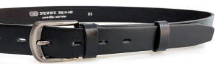 Černý 3cm kožený dámský opasek Penny Belts 85 cm