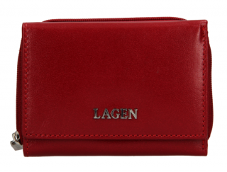 Červená dámská kožená peněženka Lagen