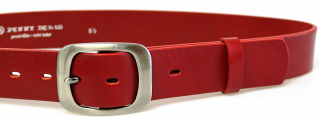 Červený kožený dámský opasek - Penny Belts