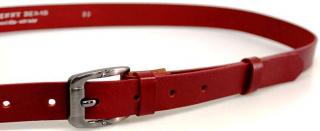 Červený úzký dámský opasek 100 cm - Penny Belts