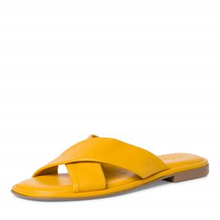Dámské kožené pantofle Tamaris - žluté Velikost: 40