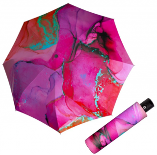Dámský automatický deštník Carbonsteel Megic -  růžový vzor