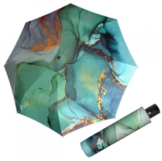 Dámský automatický deštník Carbonsteel Megic -  zelený vzor