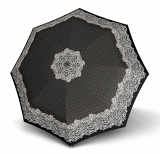 Dámský deštník Doppler Mini Fiber - černobílý vzor