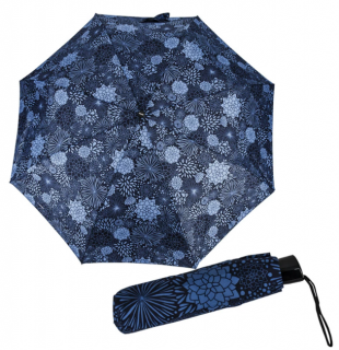 Dámský deštník Doppler Mini Fiber - modré kytky