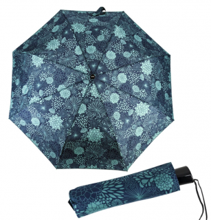 Dámský deštník Doppler Mini Fiber - modrozelené kytky