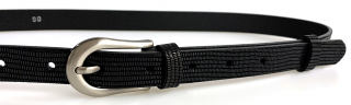Dámský kožený opasek černý metal - Penny Belts 100 cm Velikost: 90