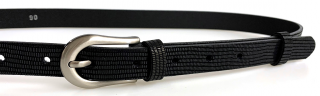 Dámský kožený opasek černý metal - Penny Belts 100 cm Velikost: 95