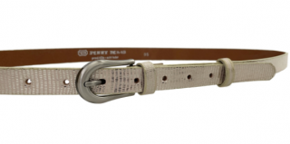 Dámský kožený opasek zlatý metal- Penny Belts Velikost: 90