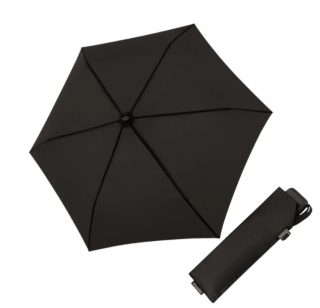 Deštní Doppler placatý carbonsteel mini slim - černý