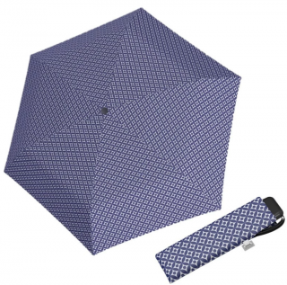 Deštní Doppler placatý carbonsteel mini slim - modrý vzor