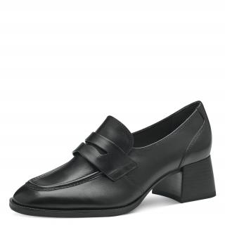 Elegantní černé kožené mokasíny Tamaris Velikost: 40
