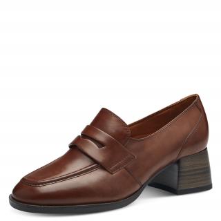 Elegantní hnědé kožené mokasíny Tamaris Velikost: 40