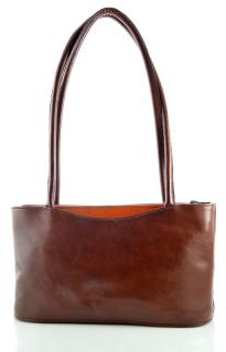 Elegantní kožená kabelka Silvercase -hnědo oranžová
