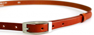 Hnědo rezavý úzký dámský opasek 95 cm - Penny Belts