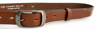 Hnědý dámský kožený opasek 105 cm Penny Belts