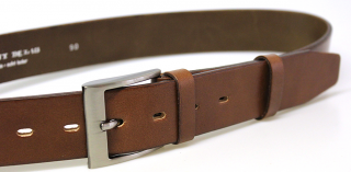 Hnědý pánský kožený opasek 110 cm - Penny Belts