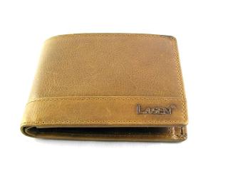 Klasická pánská kožená peněženka značky Lagen - světle hnědá