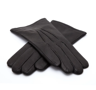 Klasické černé pánské kožené rukavice Bohemia Gloves Velikost: 10