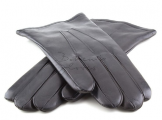 Klasické černé pánské kožené rukavice s podšívkou Bohemia Gloves Velikost: 10,5