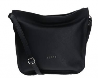 Kožená dámská taška Elega Hobie černá - stříbrné kování