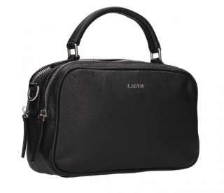 Kožená kabelka do ruky Lagen - černá
