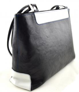 Kožená kabelka Silvercase - modrobílá
