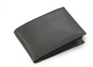 Kožená mini peněženka Arwel - černá