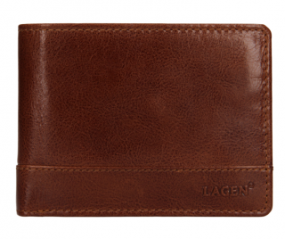 Kožená peněženka Lagen - hnědá TAN