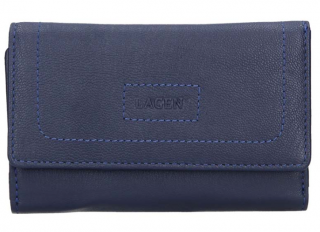 Kožená peněženka Lagen - modrá
