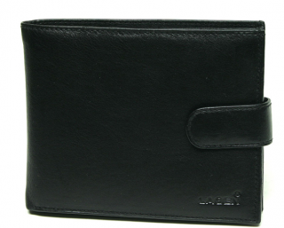 Kožená peněženka Lagen s přezkou - černá