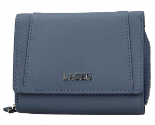Kožená peněženka Lagen - světle modrá