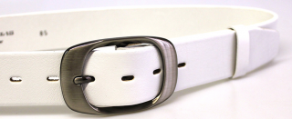 Kožený dámský opasek 110 cm Penny Belts - bílý
