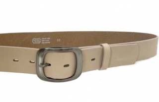 Kožený dámský opasek Penny Belts - béžový Velikost: 90