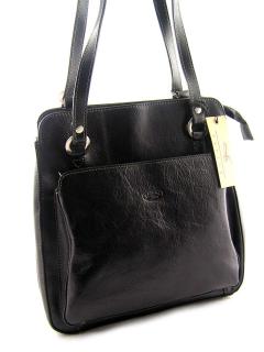 Kožený kabelko-batůžek Katana - černý