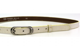 Kožený opasek Penny Belts zlatý metal Velikost: 85