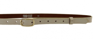 Kožený opasek Penny Belts zlatý metal Velikost: 90