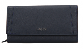 Luxusní kožená peněženka Lagen - tmavě modrá
