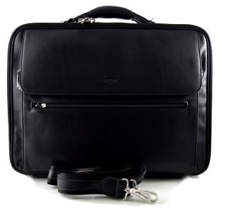 Luxusní kožený manažerský kufr katana  - černý