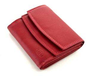 Malá kožená peněženka DD - červená
