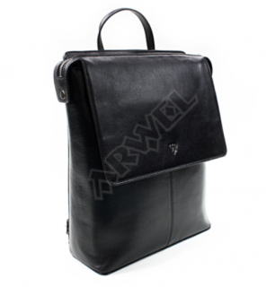Městský kožený batoh Arwel - černý