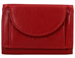 Mini kožená peněženka Lagen - červená