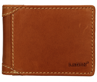 Moderní kožená peněženka na šířku - světle hnědá