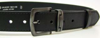 Nadměrný 150 cm dlouhý černý kožený opasek - Penny Belts